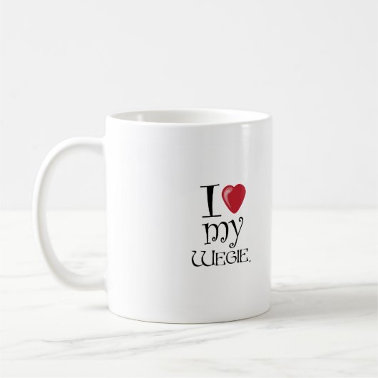 Ik hoor mijn Wegie. Koffiemok (Links)