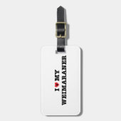 Ik hoor mijn Weimaraner Bagagelabel (Voorkant verticaal)