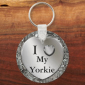 Ik hoor mijn Yorkie Sleutelhanger (Voorkant)