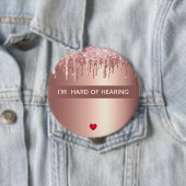 Ik hoor moeilijk 1 lijn 4-inch Button (In situ)