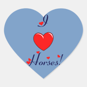 Ik hoor paarden! hart sticker