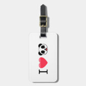 Ik hoor Panda op White Bagagelabel (Voorkant verticaal)