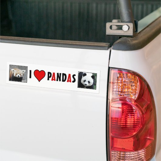 Ik hoor PANDAS. Bumpersticker (Op Truck)