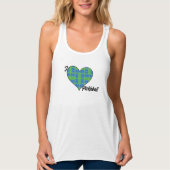 Ik hoor Pickleball Blue en Green Pickleball Courts Tanktop (Voorkant)