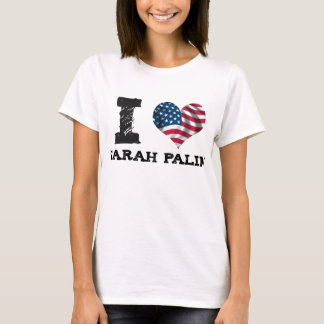 Ik hoor Sarah Palin (Amerikaanse vlag) T-shirt