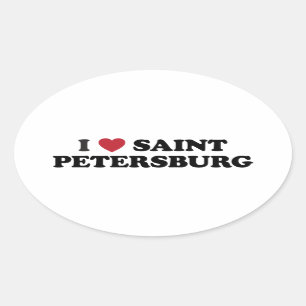 Ik hoor Sint- PetersburgRusland Ovale Sticker