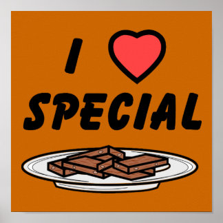 Ik hoor speciale brownies poster