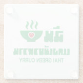 Ik hoor Thai Green Curry Glazen Onderzetter (Achterkant)