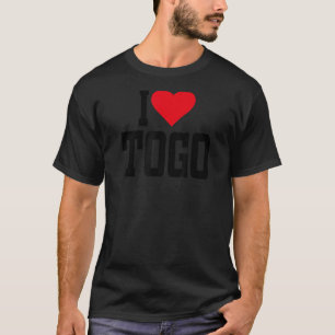 Ik hoor Togo met rood hart en ik hou van Togo T-shirt