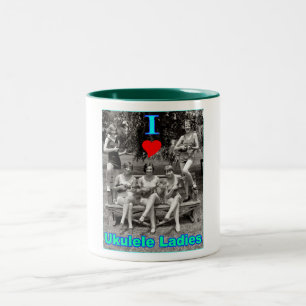 Ik hoor Ukulele Dames Tweekleurige Koffiemok