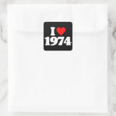IK HOOR VAN 1974 VIERKANTE STICKER (Tas)