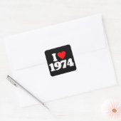 IK HOOR VAN 1974 VIERKANTE STICKER (Envelop)