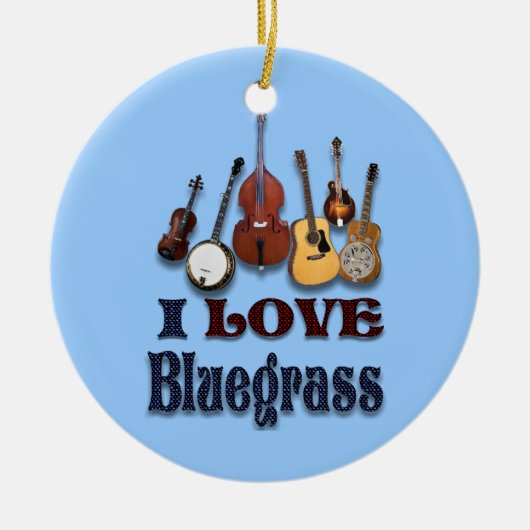 IK HOOR VAN BLUEGRASS KERAMISCH ORNAMENT (Voorkant)