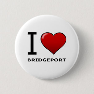 IK HOOR VAN BRIDGEPORT, CT - CONNECTICUT RONDE BUTTON 5,7 CM