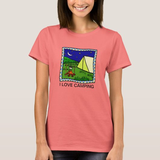 IK HOOR VAN CAMPING ONTWERP T-SHIRT (Voorkant)