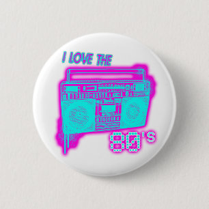 IK HOOR VAN DE 80 RONDE BUTTON 5,7 CM