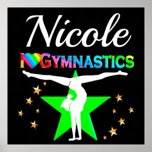 IK HOOR VAN GYMNASTICS GEPERSONALISEERD ONTWERP POSTER