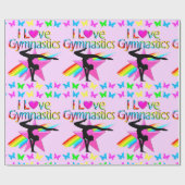 IK HOOR VAN GYMNASTICS RAINBOW GYMNAST GIRL DESIGN CADEAUPAPIER (Vlak)