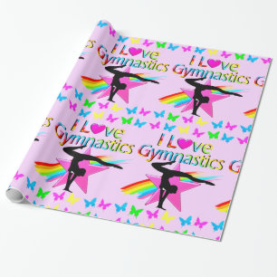 IK HOOR VAN GYMNASTICS RAINBOW GYMNAST GIRL DESIGN CADEAUPAPIER