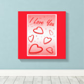 "IK HOOR VAN JE" VALENTIJN HOORTEPUNTEN CANVAS AFDRUK (Insitu (Houten vloer))