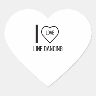 IK HOOR VAN LINE DANCING HART STICKER