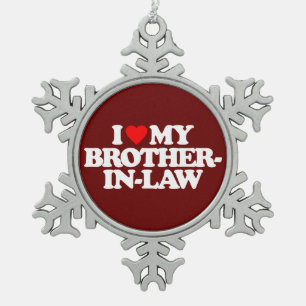 IK HOOR VAN MIJN BROEDERIN-WET TIN SNEEUWVLOK ORNAMENT