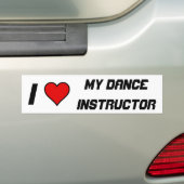 IK HOOR VAN MIJN DANKINSTRUCTEUR BUMPERSTICKER (Op auto)