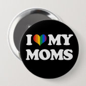 IK HOOR VAN MIJN MOMS - RONDE BUTTON 4,0 CM (Voorkant /achterkant)