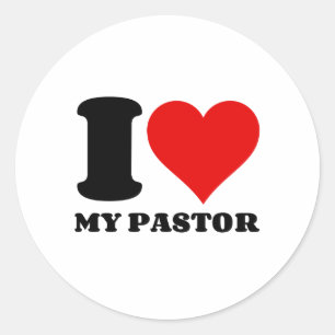IK HOOR VAN MIJN PASTOR RONDE STICKER