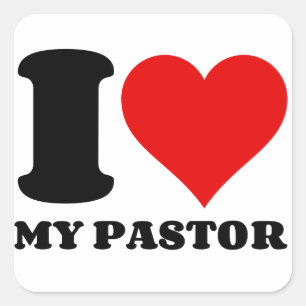 IK HOOR VAN MIJN PASTOR VIERKANTE STICKER