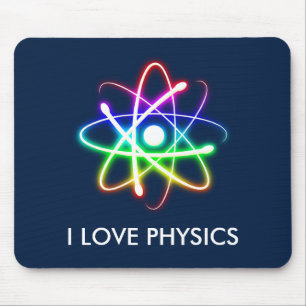 IK HOOR VAN PHYSICS - donkerblauwe mousepad Muismat