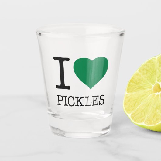IK HOOR VAN PICKLES SHOT GLAS (Voorkant)