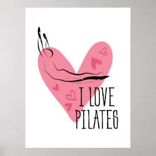 IK HOOR VAN PILATEN EN Pilates Pose Poster