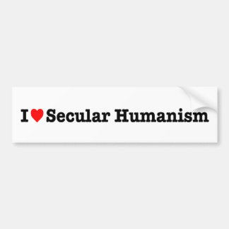"IK HOOR VAN SECULAIR HUMANISME" BUMPERSTICKER