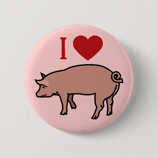 IK HOOR VARKENS RONDE BUTTON 5,7 CM (Voorkant)