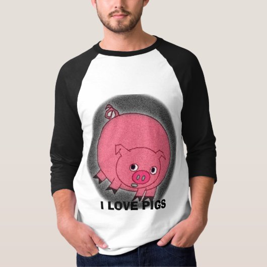  IK HOOR VARKENS ( VARKENS AAN BEIDE ZIJDEN ) T-SHIRT (Voorkant)