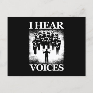 Ik hoor Voices Conductor Choral Music Chorus Gift Briefkaart