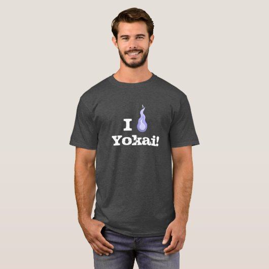 Ik hoor Yokai. Hitodama Fireball T-shirt (Voorkant volledig)