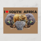 Ik hoor Zuid-Afrika Elephant Emblem Briefkaart (Voorkant)