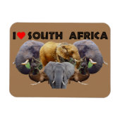 Ik hoor Zuid-Afrika Elephant Emblem Magneet (Horizontaal)