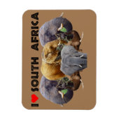 Ik hoor Zuid-Afrika Elephant Emblem Magneet (Verticaal)