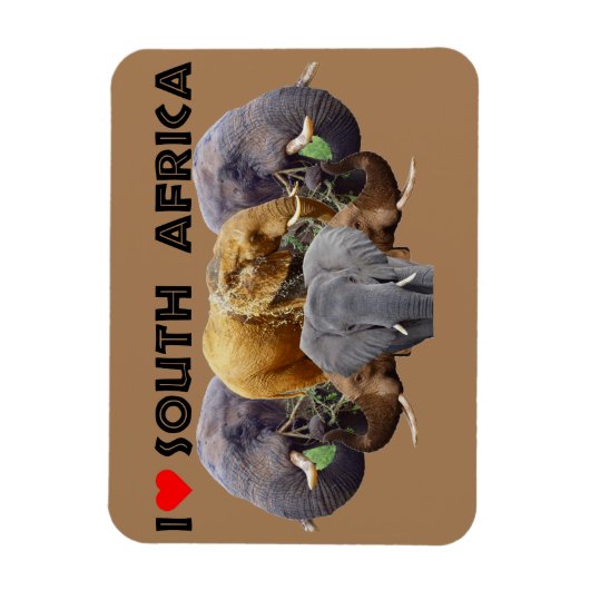Ik hoor Zuid-Afrika Elephant Emblem Magneet (Verticaal)