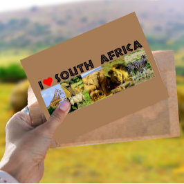 Ik hoor Zuid-Afrika foto's van wilde dieren Briefkaart
