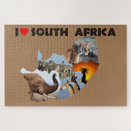 Ik hoor Zuid-Afrika in het wild land Legpuzzel (Horizontaal)