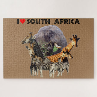 Ik hoor Zuid-Afrika Wildlife Collage Legpuzzel
