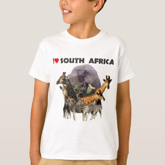 Ik hoor Zuid-Afrika Wildlife Collage T-shirt