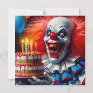 Ik hoorde dat het je verjaardag is Horror Clown Ka Magnetische Uitnodiging