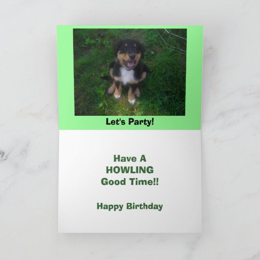 Ik hoorde dat het je verjaardag was kaart (Binnen)