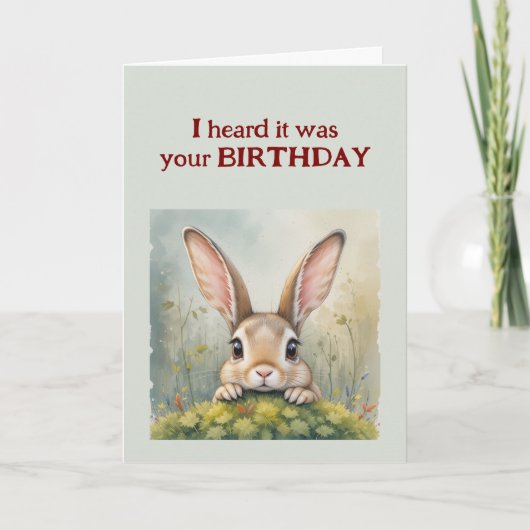 Ik hoorde dat het jouw verjaardag was, Big Eared R Kaart (Voorkant)