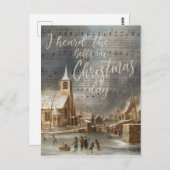 Ik hoorde de Bells op kerstdag, de  kerk Briefkaart (Voorkant / Achterkant)